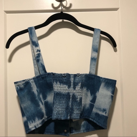Levi’s Made & Crafted Denim Tie Dye Crop Top - Picture 2 of 6